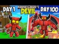 Lagu I Survived 100 Days as a DEVIL in Minecraft