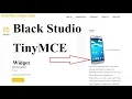 How to use Black Studio TinyMCE Widget in WordPress 2018