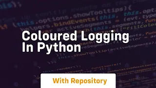 Coloured logging in python