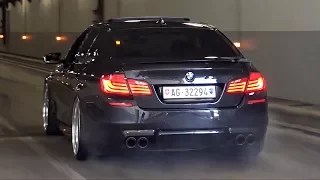BEST Of BMW M5 F10 Twin Turbo V8 Exhaust Sounds IPE Akrapovic More 