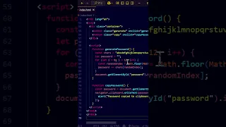 Simple Password Generator HTML CSS JavaScript Project