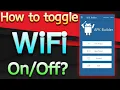 How to Toggle WiFi via Switch Android JAVA
