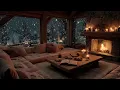 Lagu Warm Fireplace and Falling Snow with Soft Piano Music | Perfect for Sleep \u0026 Focus