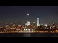The Moon is Falling - A time-lapse of the crescent moon setting over New York City