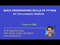 Free Python course - Even or Odd in Python