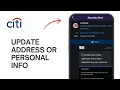 How to Update Address or Personal info on Citi Account