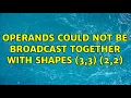 Operands could not be broadcast together with shapes 3 3 2 2