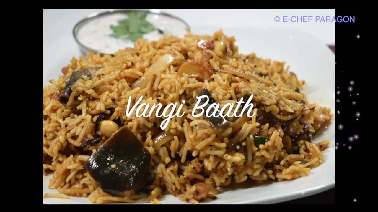 Vangi Baath   Brinjal Rice   Eggplant Rice   E-Chef Paragon