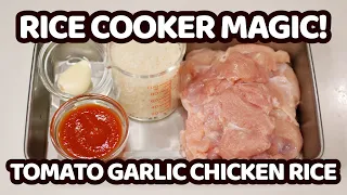 This Addictive Rice Cooker Tomato Garlic Chicken Rice is Top-Tier!