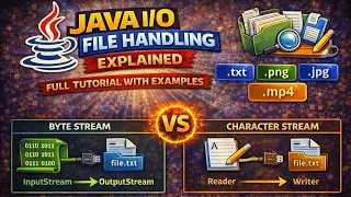 Java File Handling Explained Byte Stream vs Character Stream Full Tutorial with Examples