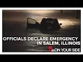 Salem Illinois s declare emergency announce curfew in response to flood waters