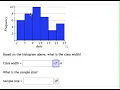 Class Width Sample Size