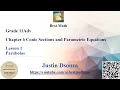 Parabolas Conic Sections and Parametric Equations