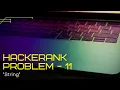 String Hackerrank Solution in C Basics of programming in C