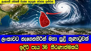 ඩොල්ෆින් කුණාටුවෙන් ලංකාවේ මෝසම් වැසි දෙගුණ විය හැකියි. Typhoon Dolphin's Effect on Sri Lanka.