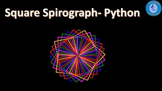 Draw Square Spirograph with Python Turtle using Range list