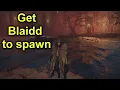 How to get Blaidd to spawn at Ainsel River and Rannis Rise