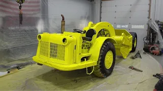 Painting Away 70 Years of Abuse! This 1956 Euclid Scraper looks NEW!!!