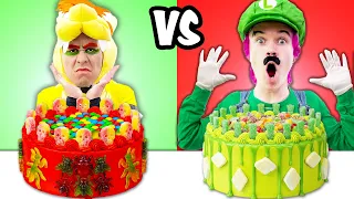 Bowser VS Luigi Cake Decorating Challenge