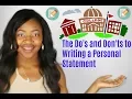 The Personal Statement Advice from a UNC Student Pt 1 The Do s and Don ts DymondStar