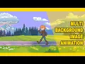 Parallax multi background animation using CSS - walking man on road animation using CSS