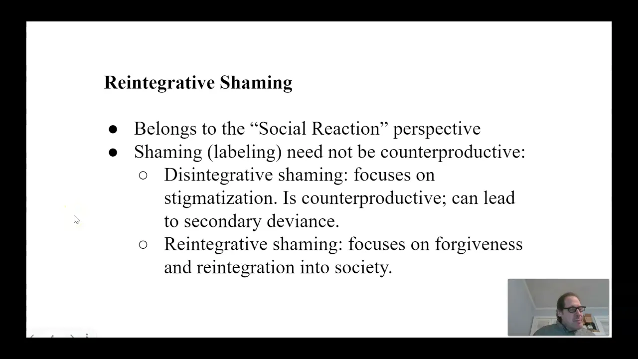 Labeling Theory, Techniques of Neutralization, and Reintegrative Shaming