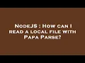 NodeJS How can I read a local file with Papa Parse