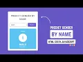 Predict Gender by Name using HTML CSS Javascript Predict Gender by Name using Javascript