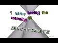 investigate - 9 verbs similar to investigate sentence examples