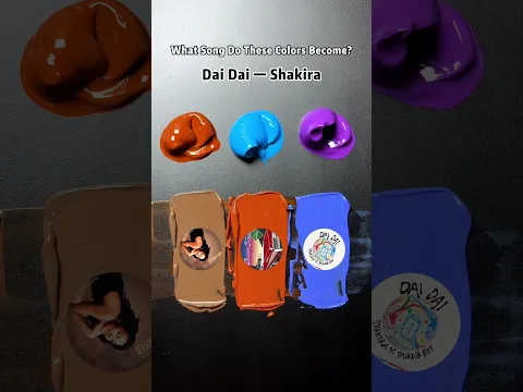 What Songs Do These Colors Become? 🎨🎵#colormixing #satisfying #daidai #music #sharkzhan