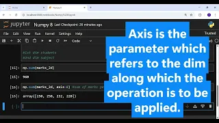 NumPy Axis Explained Aggregate Functions in NumPy Python for Data Science Part8