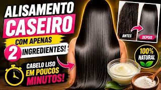 ALISAMENTO CASEIRO COM APENAS 2 INGREDIENTES! CABELO LISO EM POUCOS MINUTOS