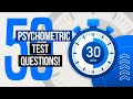 PSYCHOMETRIC TESTS 50 Psychometric Test Practice Questions Answers PASS with 100