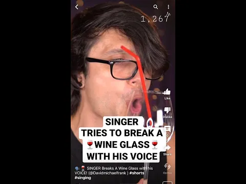Download MP3 🗣️🍷 SINGER Breaks A Wine Glass with his VOICE! (@Davidmichaelfrank ) #shorts #singing