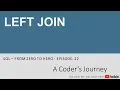 SQL Tutorial - LEFT JOIN