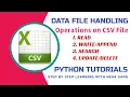 Python CSV File Handling Working with CSV Module in Python Class 12 CBSE