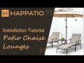 HAPPATIO Patio Chaise Lounges Installation Tutorial