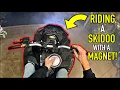 Riding a Skidoo Using a MAGNET You Won t Believe This