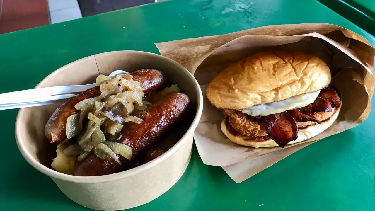 BRITISH FOOD in a Singapore hawker centre!