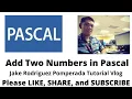 Addition of Two Numbers in Pascal
