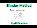 Lec-6 Simplex Method Maximization Problem Operation Research Full Method