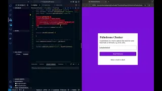Palindrome Checker in JavaScript HTML and CSS Project