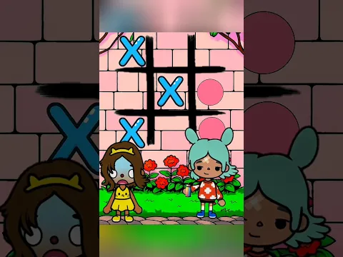 Pov: toca and boca playing tic tac toe...! #tocaboca #cartoon #shorts