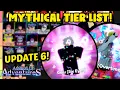 UPDATE 6 TIER LIST BY CATEGORY IN ANIME ADVENTURES