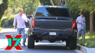 Ben Affleck Rolls Up to Jennifer Garner's House in His Massive V8 Raptor To Pick Up Sam