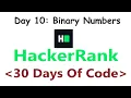 HackerRank 30 Days of Code c Day 10 Binary Numbers 2020