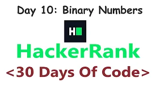 HackerRank 30 Days of Code c Day 10 Binary Numbers 2020