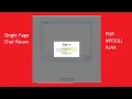 Single Page Chat Room With Login PHP MYSQLI and AJAX