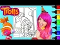 Coloring Trolls DJ Suki Coloring Book Page Prismacolor Colored Paint Markers KiMMi THE CLOWN