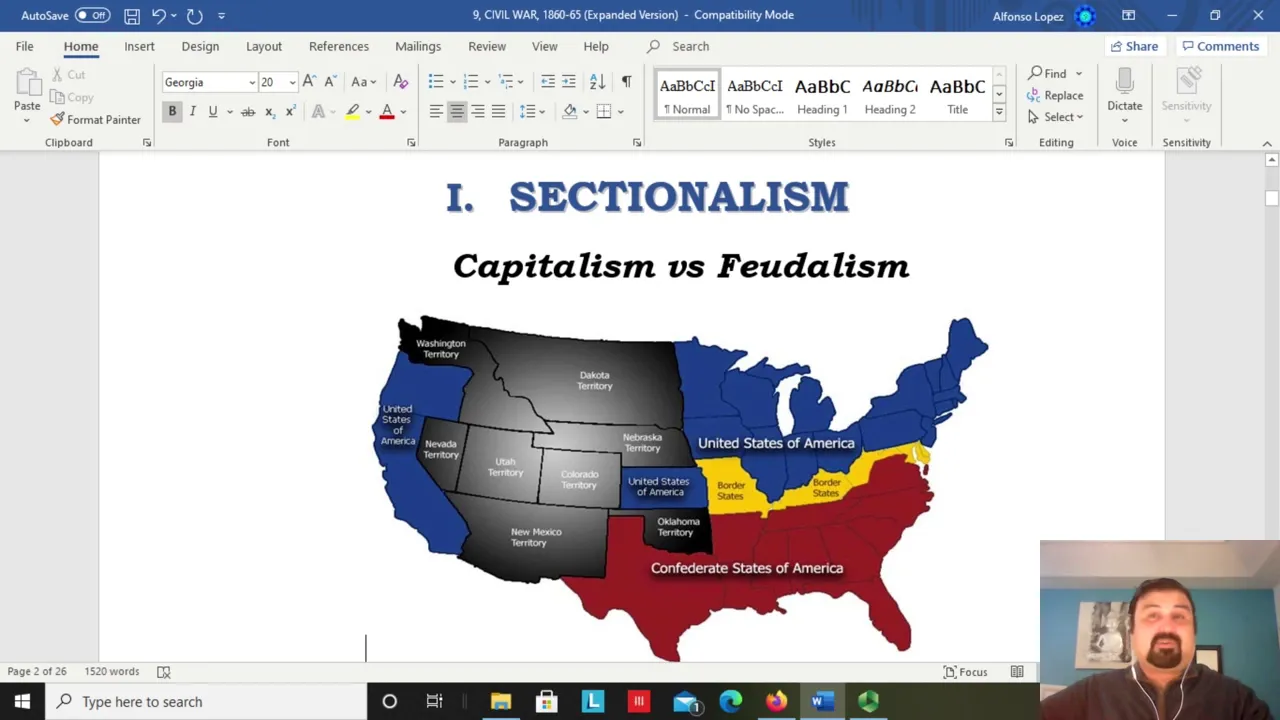 The Civil War and Reconstruction 1860 1877  Session # 1